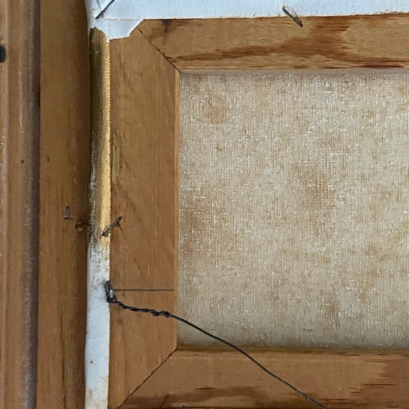 Lighthouse Beach Oil Painting MCM Oil on Canvas 1960s Retro Seagulls N Siebel - Picture 12 of 15